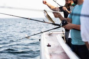 family fishing in north rustico